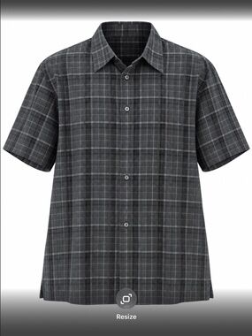 Via Europa Men’s XL Gray Plaid Short Sleeve Button-Up Shirt